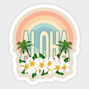 Aloha hawaiian tropical flowers Sticker